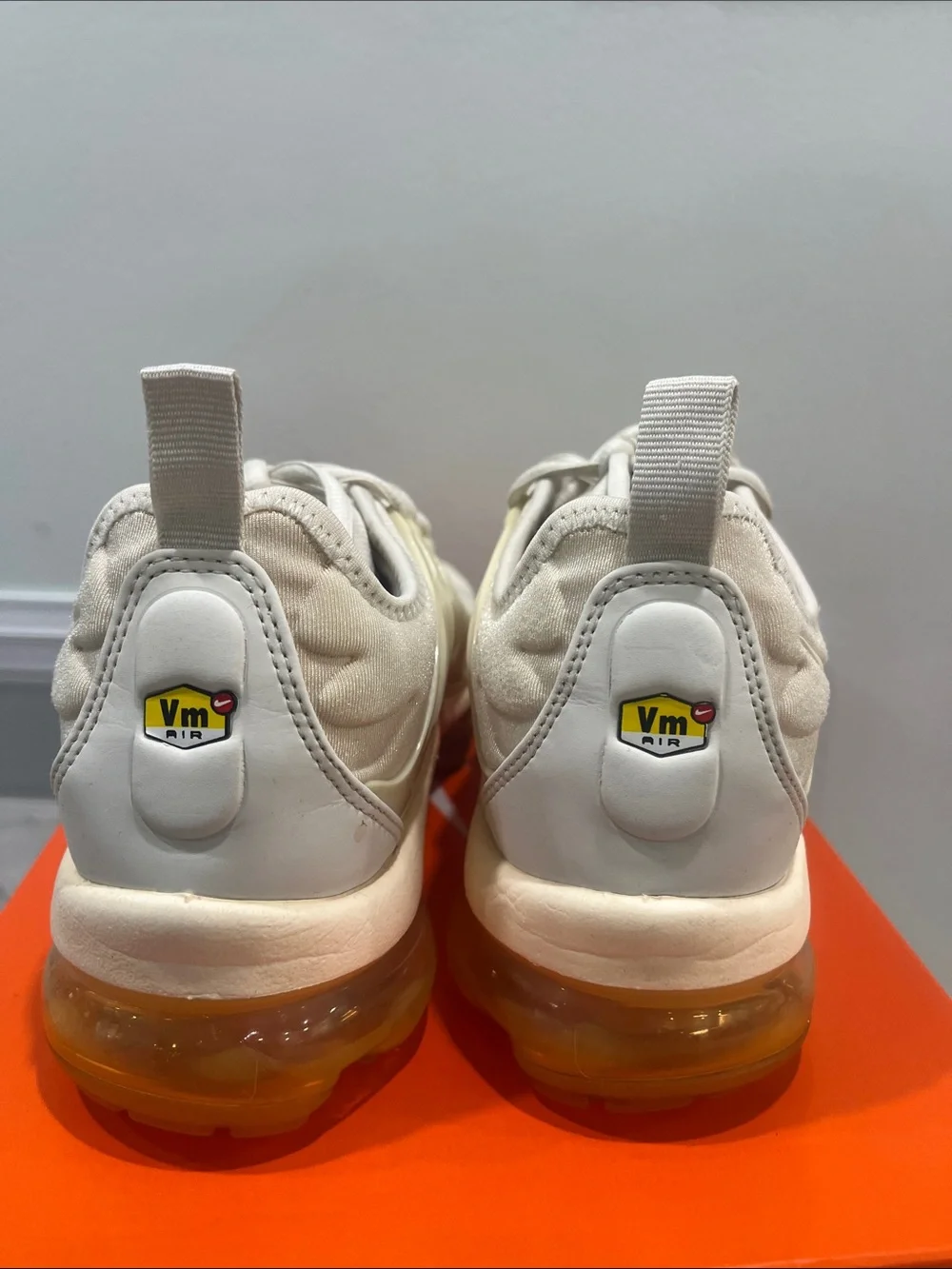 Nike Women's Sneakers Beige with Orange Accents
